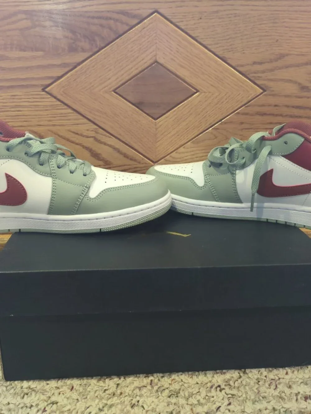 Nike Men's Air Jordan 1 Low Sail/Jade Horizon-Summit White (553558 133) Size 10